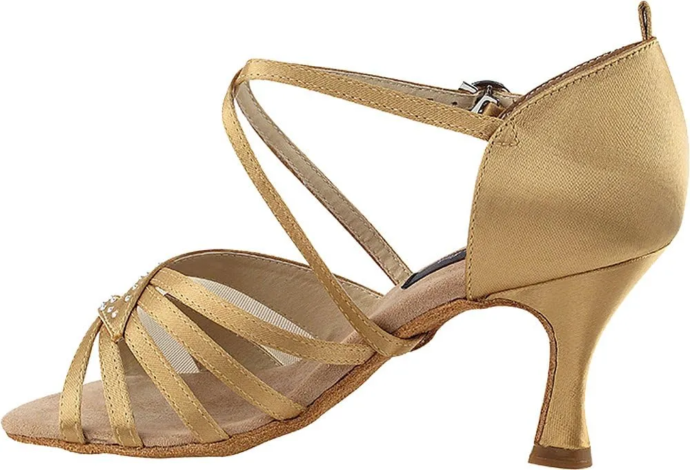 Women's Ballroom Dance Shoes Tango Wedding Salsa Shoes CD2805EB Comfortable-Very Fine 2.5" [Bundle of 5]