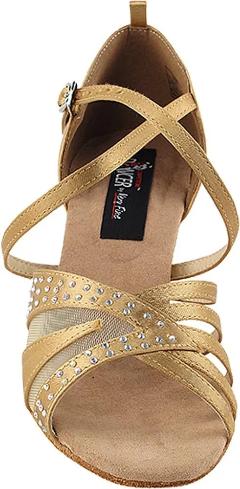 Women's Ballroom Dance Shoes Tango Wedding Salsa Shoes CD2805EB Comfortable-Very Fine 2.5" [Bundle of 5]