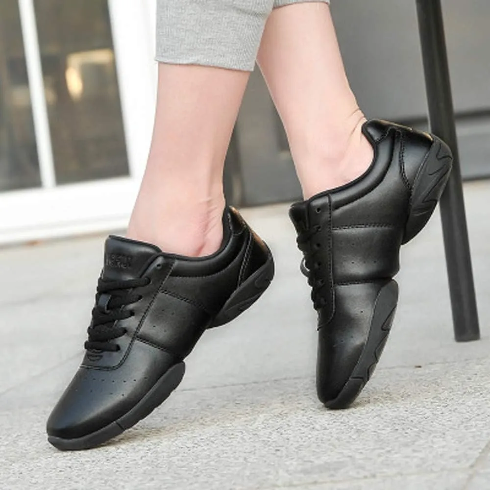 Womens Girls Lace-Up Gym Sport Aerobics Cheerleading Dance Shoes Training Sneakers