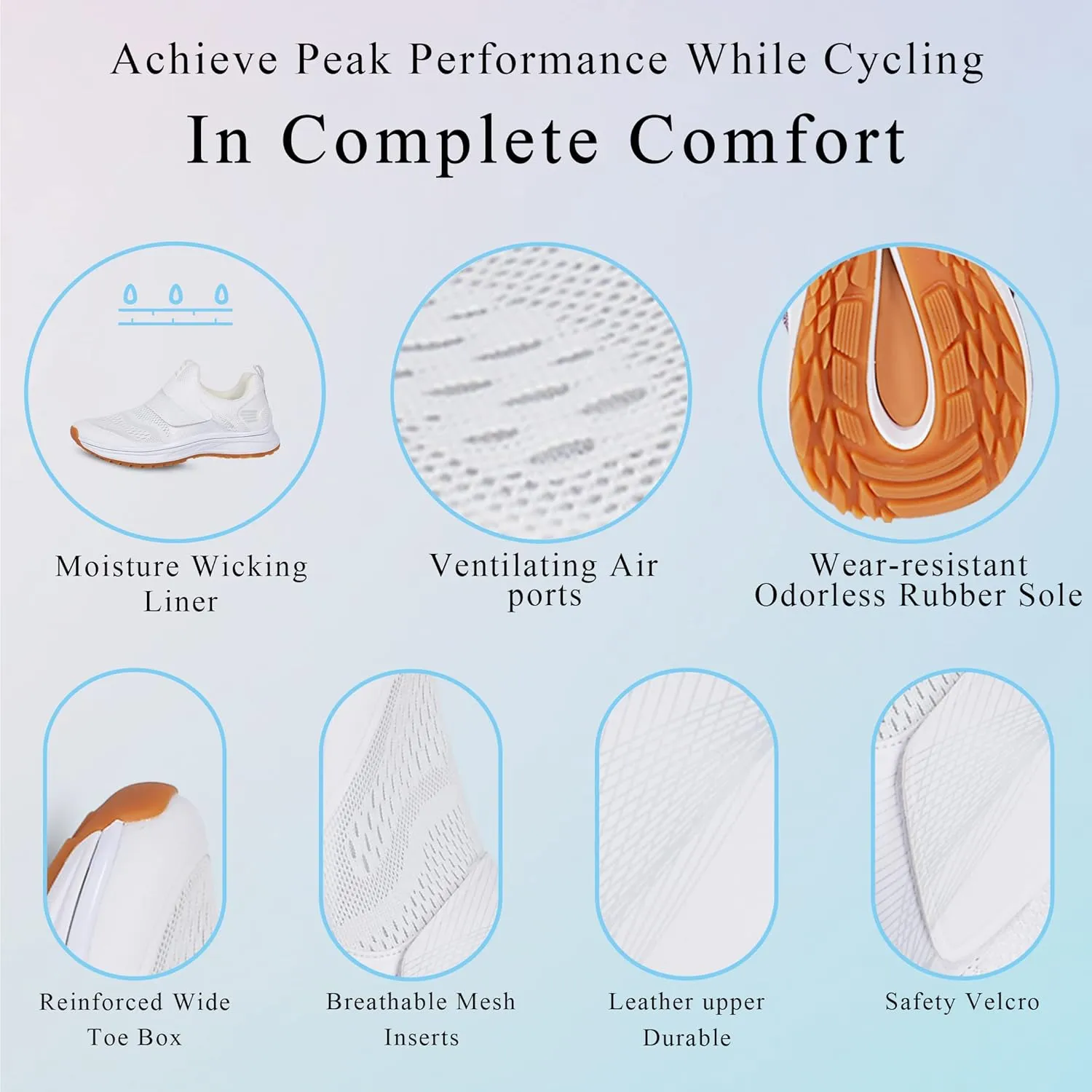 Women's Indoor and Outdoor Cycling Shoes - Comfortable and Breathable - Compatible With SPD Cleats