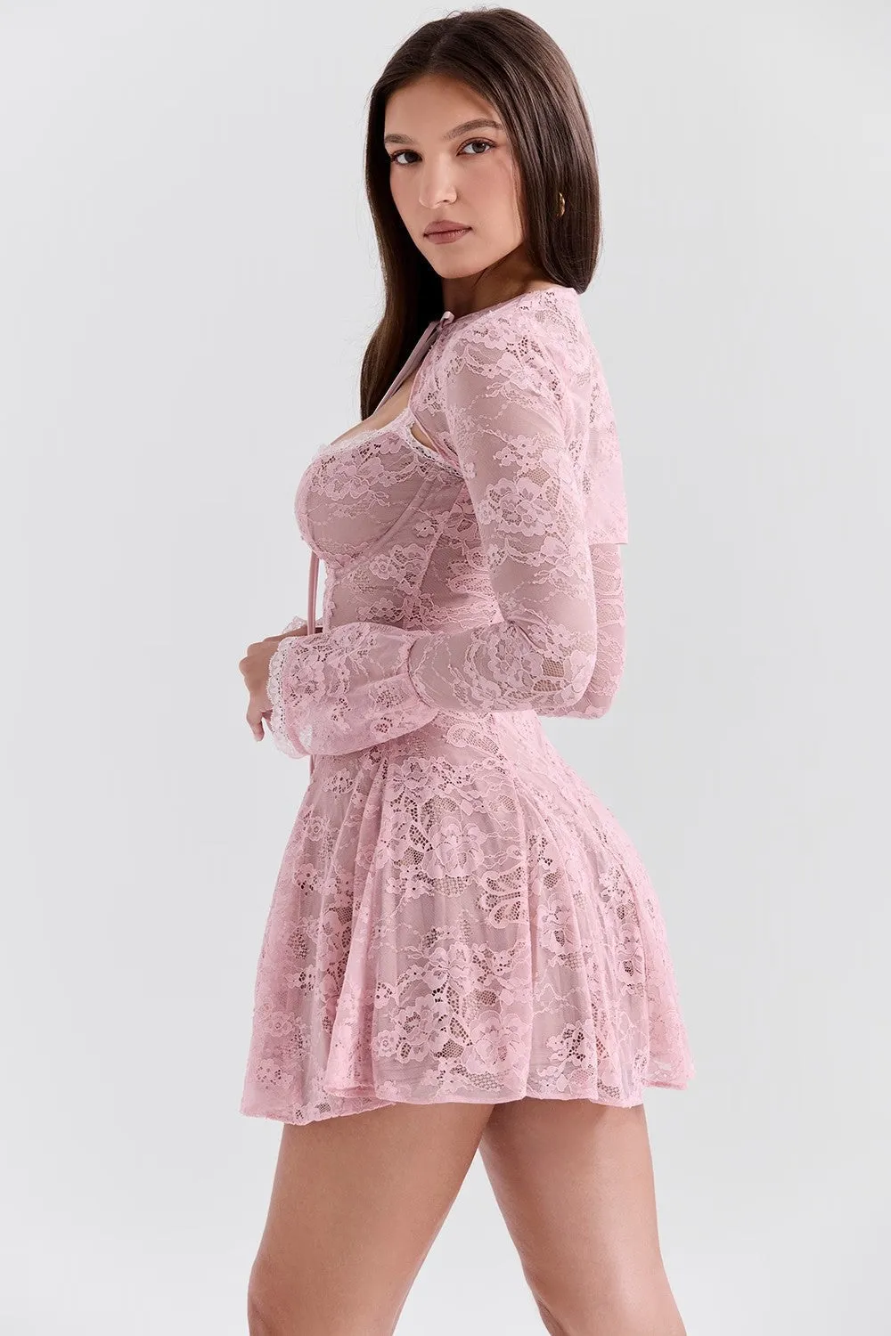 Women’s Lace Two-Piece - Suspender Skirt