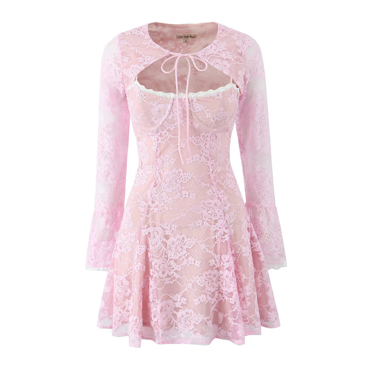 Women’s Lace Two-Piece - Suspender Skirt