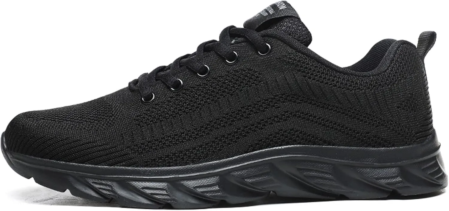 Womens Lace Up Walking Shoes Memory Foam Lightweight Comfort Mens Dress Shoes Sport Shoes Dressy Casual Wedge Sneakers Black Tennis Shoe Trainers Shoe