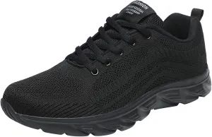 Womens Lace Up Walking Shoes Memory Foam Lightweight Comfort Mens Dress Shoes Sport Shoes Dressy Casual Wedge Sneakers Black Tennis Shoe Trainers Shoe