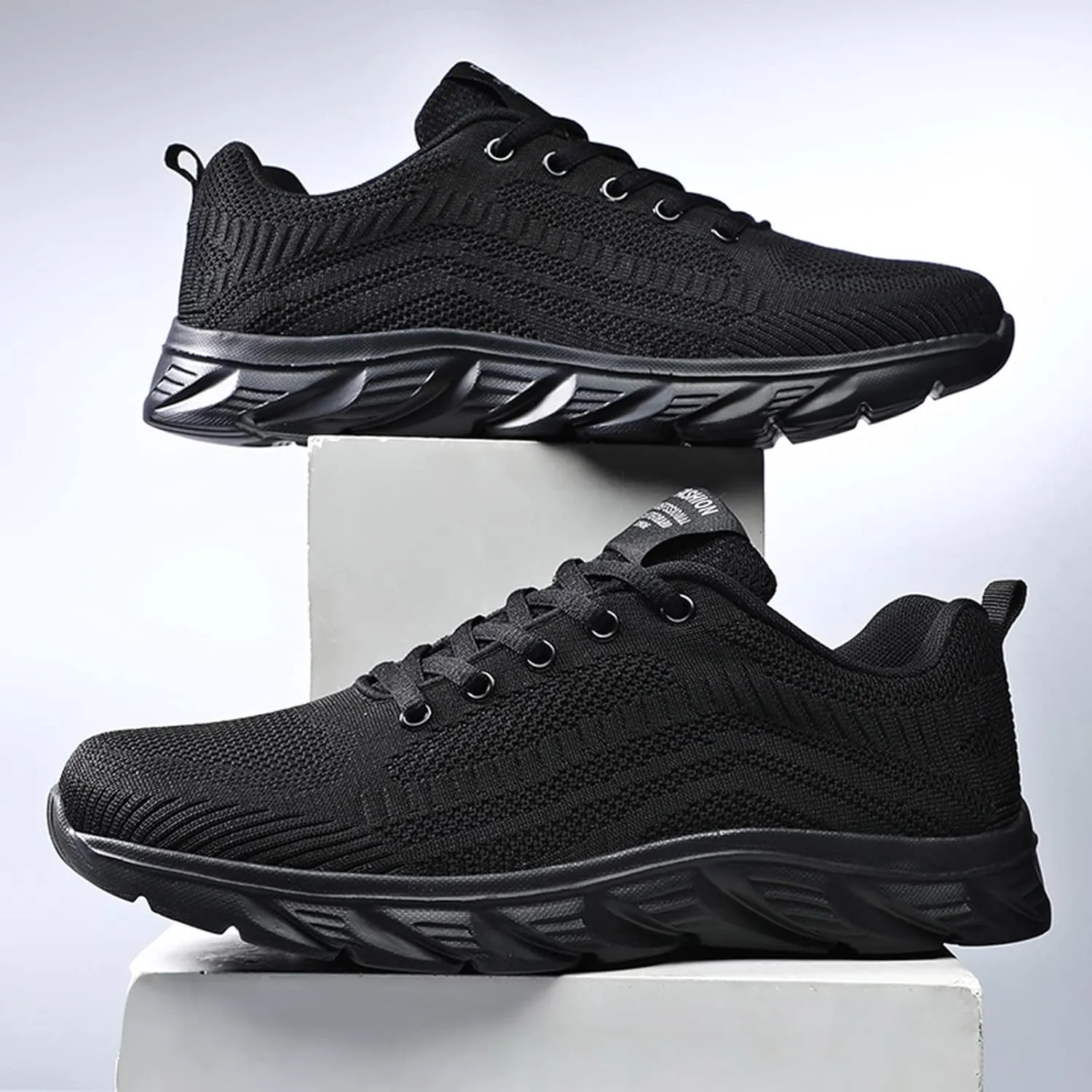 Womens Lace Up Walking Shoes Memory Foam Lightweight Comfort Mens Dress Shoes Sport Shoes Dressy Casual Wedge Sneakers Black Tennis Shoe Trainers Shoe