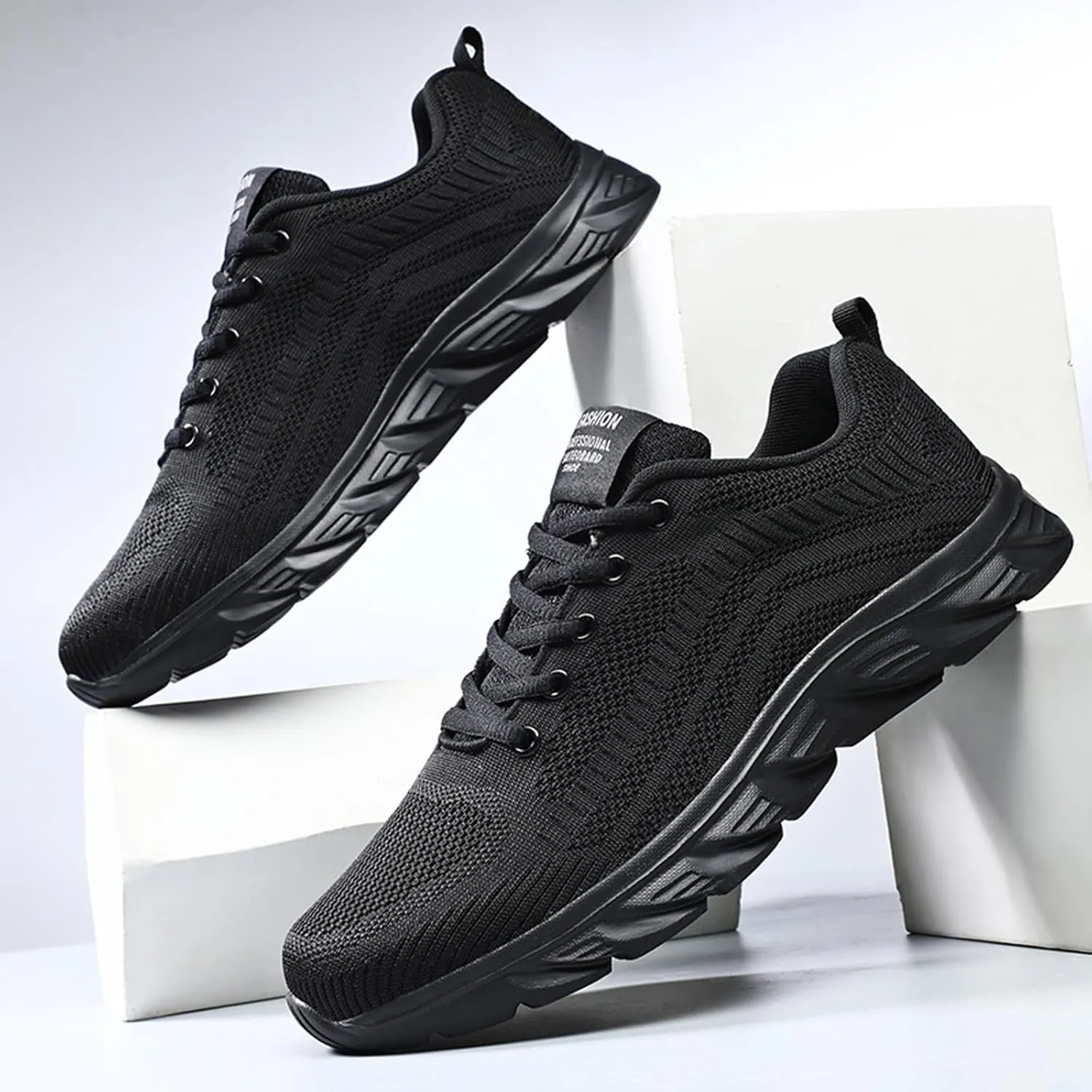 Womens Lace Up Walking Shoes Memory Foam Lightweight Comfort Mens Dress Shoes Sport Shoes Dressy Casual Wedge Sneakers Black Tennis Shoe Trainers Shoe