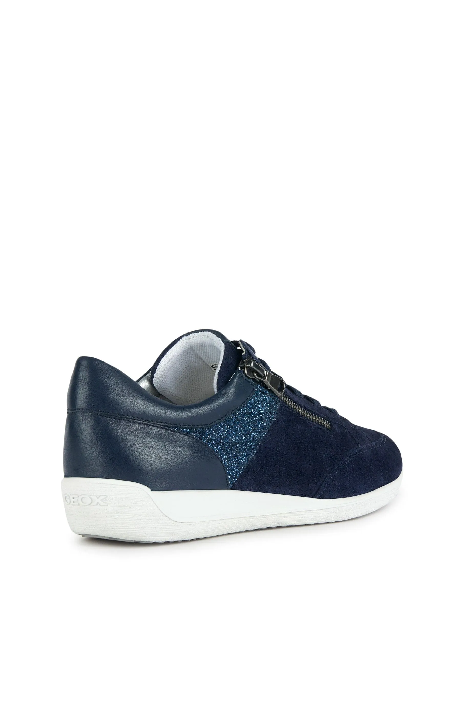 Womens Myria Leather Lace up Trainers - Navy