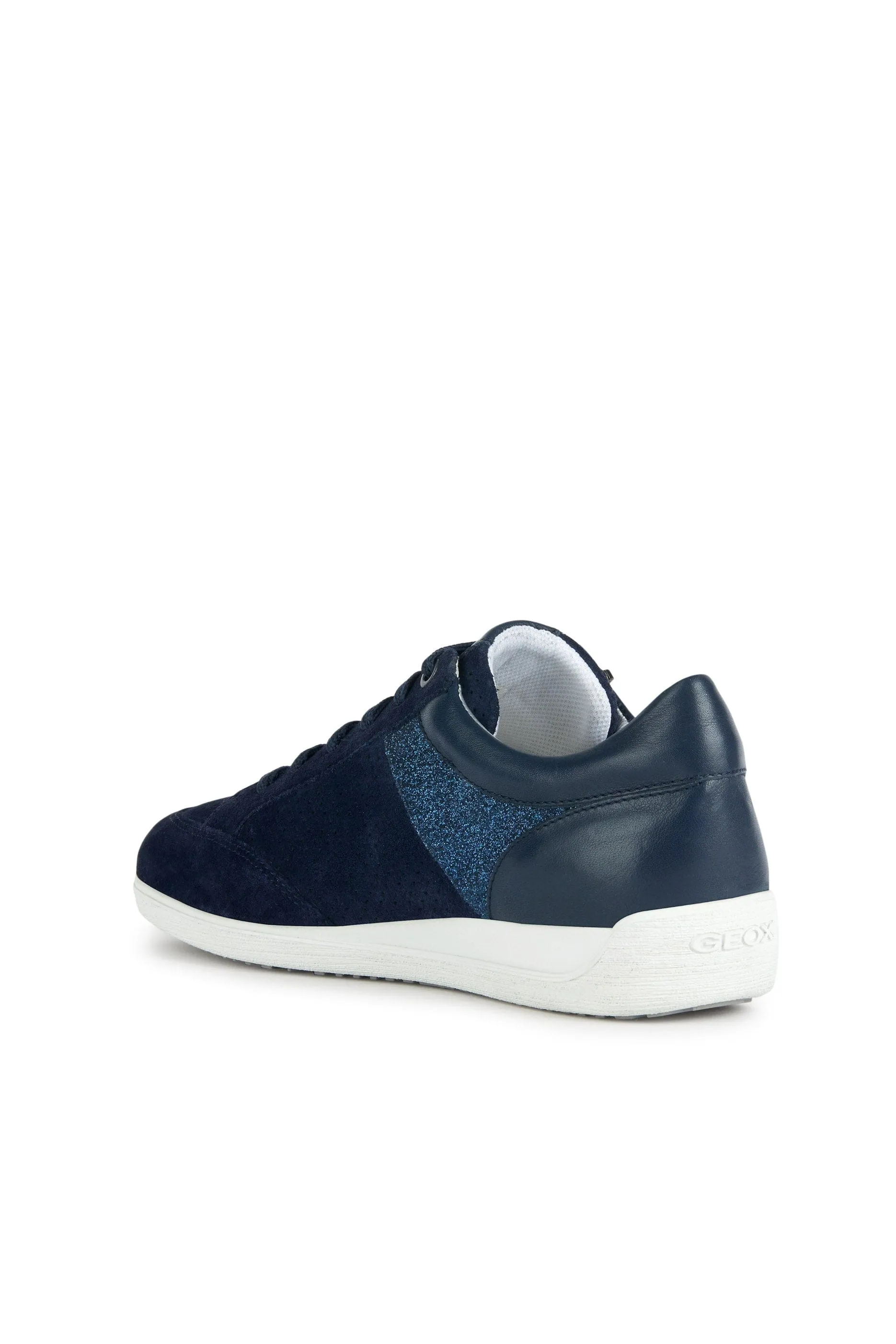 Womens Myria Leather Lace up Trainers - Navy