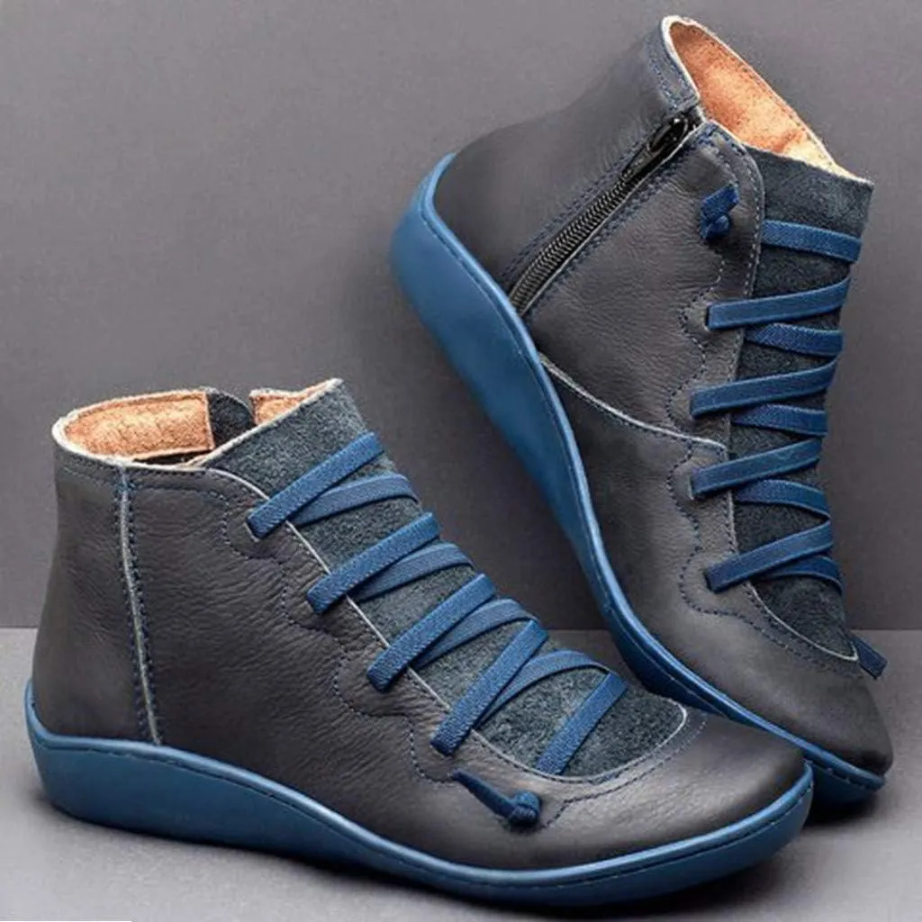 Womens Snow Boots Ankle Cowboy Booties Wide Width Womens Low Boots Ankle Steel Toe Shoes for Women Lightweight Breathable Pointed Toe Mid Heel Slip On