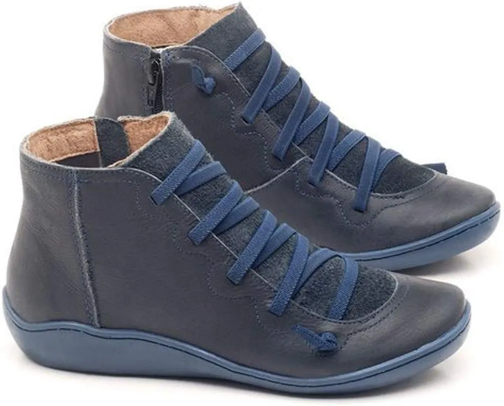 Womens Snow Boots Ankle Cowboy Booties Wide Width Womens Low Boots Ankle Steel Toe Shoes for Women Lightweight Breathable Pointed Toe Mid Heel Slip On