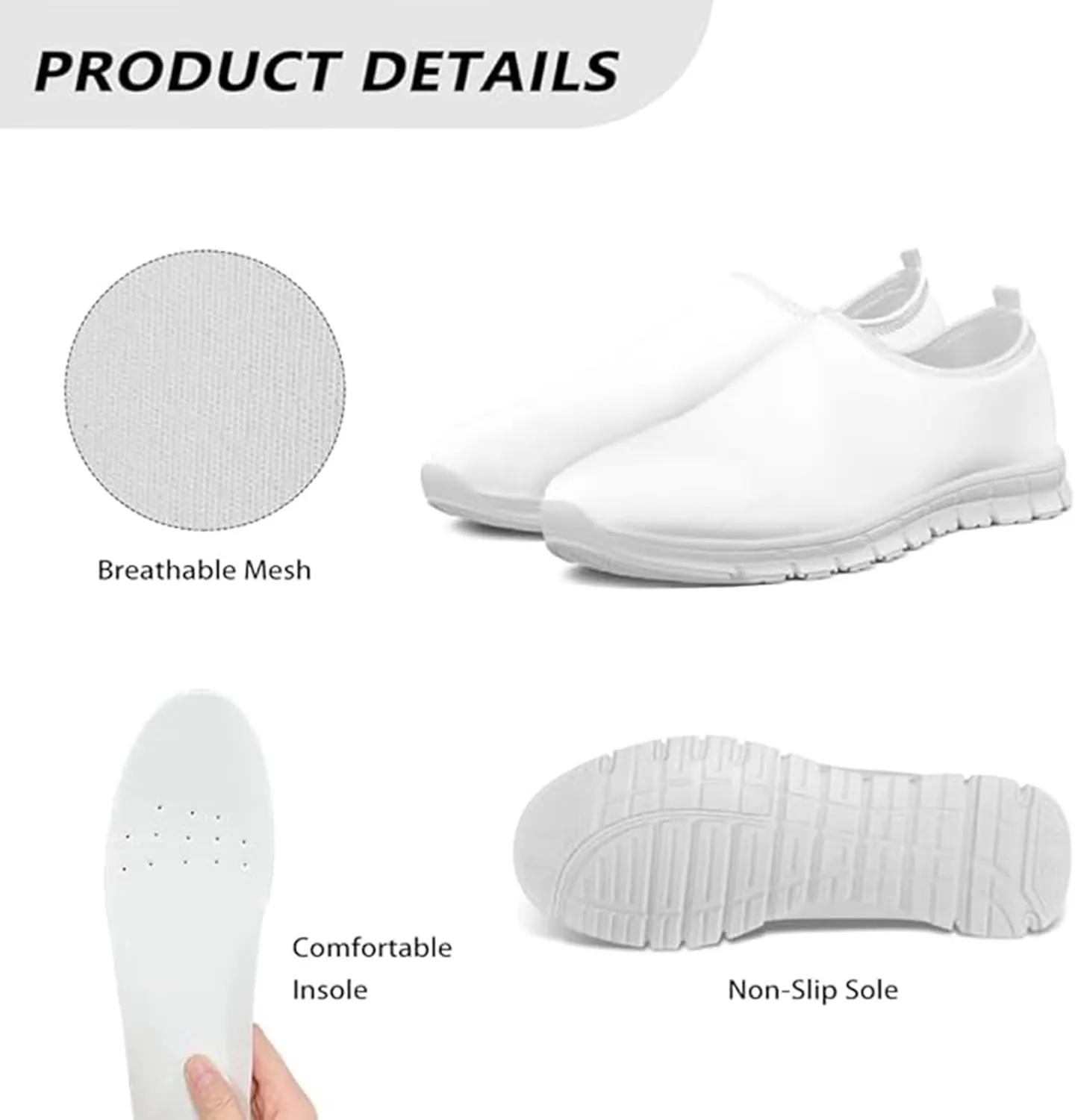 Womens Walking Shoes Slip on Loafers Tennis Shoes Casual Mesh Running Sneakers