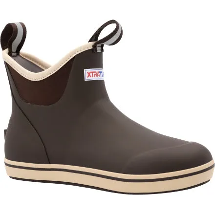 XtraTuf Men's 6in Ankle Deck Boots – Durable, Waterproof, All-Day Comfort and Performance