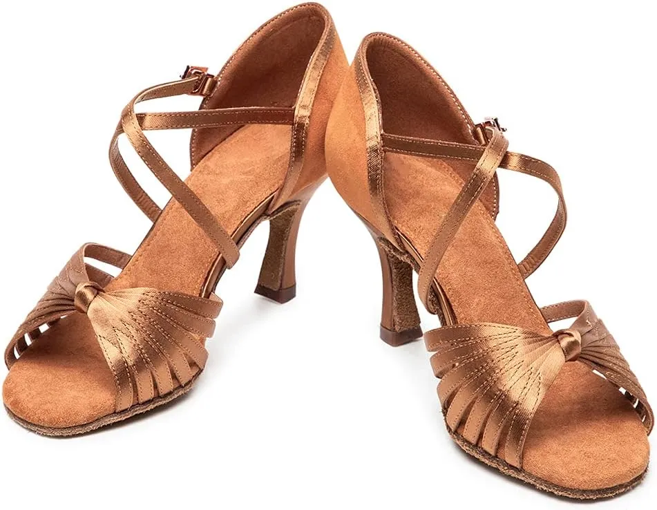 YKXLM Latin Dance Shoes for Women Ballroom Dance Shoes for Party,A006