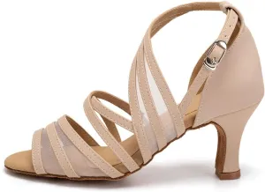 YKXLM Women's Professional Latin Dance Shoes Salsa Ballroom Wedding Dancing Shoes Model 027